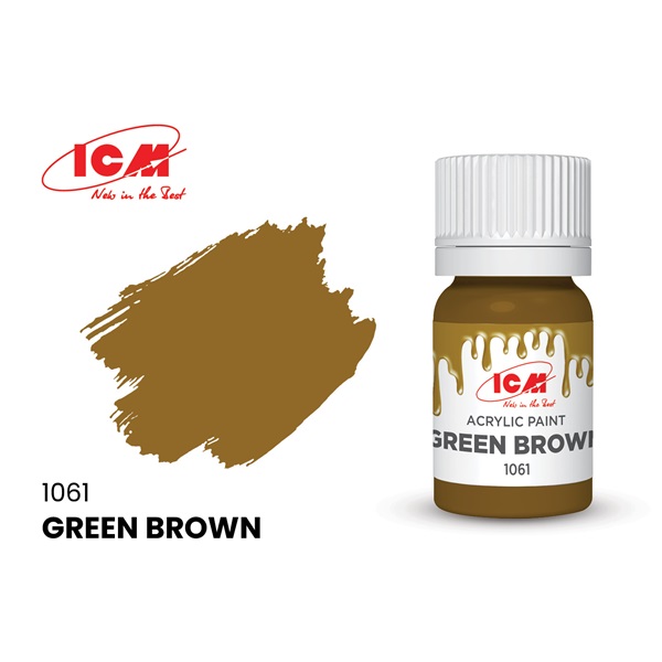 ICM 1061 Green Brown Acrylic Paint