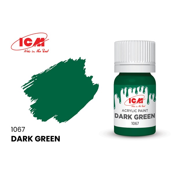 ICM 1067 Dark Green Acrylic Paint