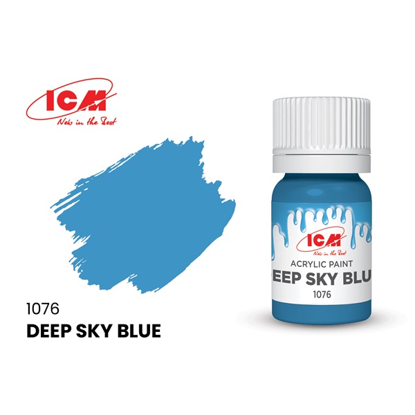 ICM 1076 Deep Sky Blue Acrylic Paint