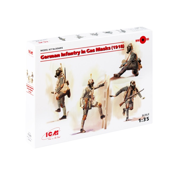 ICM 35695 1/35 German Infantry In Gas Masks